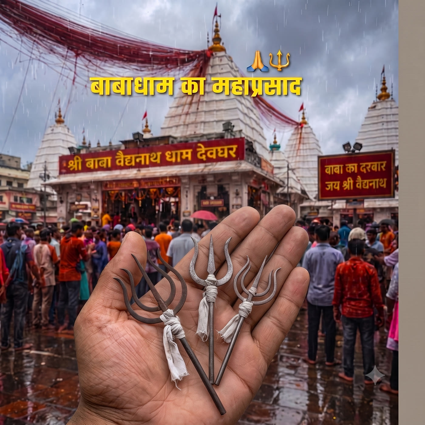 Consecrated panchsul of Baidyanathdham