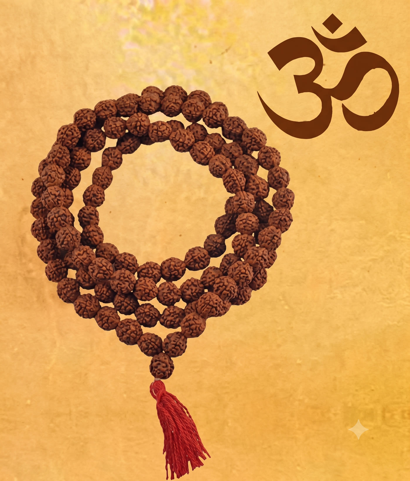 Consecrated rudraksha beads mala