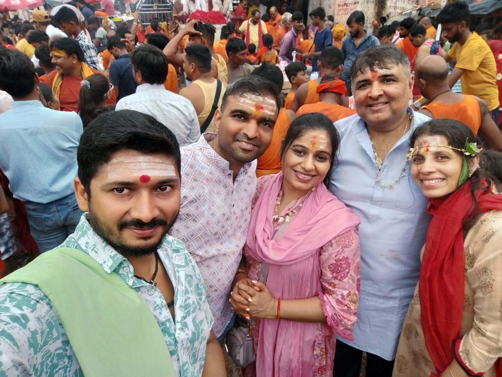 Devotees during puja at Babadham